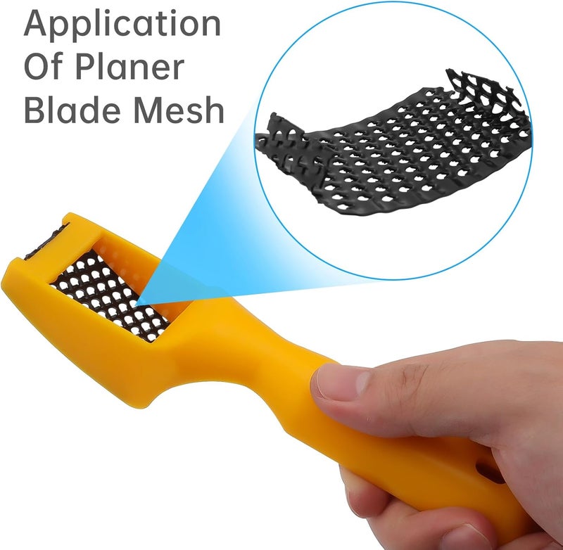 Omninmo 2-1/2" Curved Flat Standard Cut Replacement Blade, 4 Pack Steel Shaver Cheesegrater Rasp for Surform Pocket Plane, Dent Repairs, Wood Fiberglass, Shaping Curved Surfaces Hand Plane Scraper - Image 4